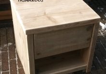 Nachtkastje "Roos" met la en legplank