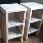 Nachtkastjes "Daniëlle" met achterwand en legplanken