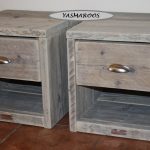 Nachtkastjes Greywash met la