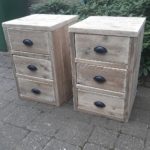 Nachtkastjes "Sam" steigerhout lades