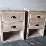 Nachtkastjes "Carla" met lades en open vak