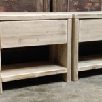 Nachtkastjes "Mies" met lade en legplank